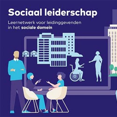Sociaal Leiderschap leernetwerk voor sociaal domein - voorkant brochure